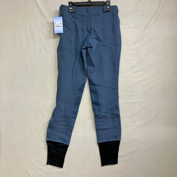 NWT TuffRider Women Size 26 Denim Equestrian Breeches Horse Riding Button Pants - Picture 11 of 13